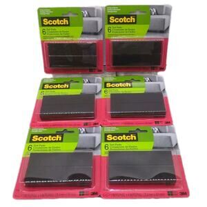 6 PACKS OF SCOTCH FELT PADS 1" X 4" 1X4 TO PROTECT HARDWOOD FLOOR PADS (EE)